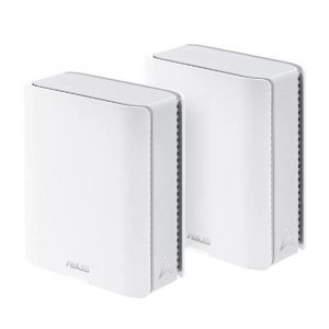 Wireless Router|ASUS|ZenWiFi BT10 (2pk)|Product type Mesh system|Qtty 2 pc(s)|Wi-Fi band Tri-band (2.4 GHz / 5 GHz / 6 GHz)|Wi-Fi 7 (802.11be)|Ethernet WAN Yes|3xEthernet LAN (RJ-45) ports|WLAN speed 11529 Mbit/s|Internal memory 2000 MB|Flash memory 256 MB|White|90IG08Y0-MO3C40
