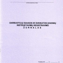 Darbuotojų saugos ir sveikatos įvadinių instruktavimų registracijos žurnalas, A4 (24)  0720-026