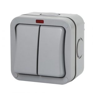 Weatherproof Switch, 2 Gang, IP66, EU | EL240265