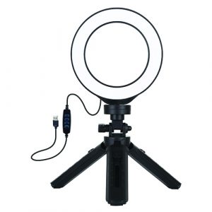 LED Ring Lamp 12cm With Pocket Tripod Mount Up to 14.5cm, USB | PKT3058B