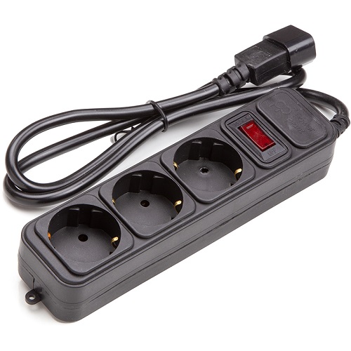 UPS-Rated Extension Cord 1m, 3 sockets