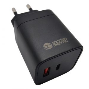 Charger EXTRA DIGITAL GaN USB Type-C, USB Type-A: 45W, PPS | SC230334