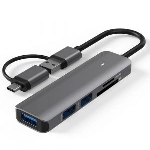 Adapter USB 3.0 - 3 x USB 3.0, SD, TF | CA916672