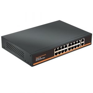 PoE switch 16x Gigabit PoE + 2x Gigabit UPLINK, 250W | TV993680