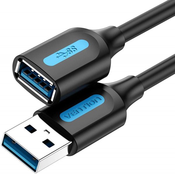 29b7d86e-0168-42bd-a6f1-74dd67709259.jpeg CABLE USB3.0 MALE TO FEMALE/2M BLACK CBHBH VENTION