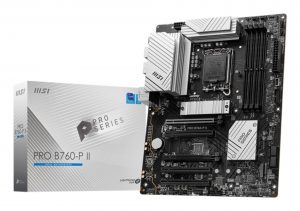 Mainboard|MSI|Intel B760 Express|LGA1700|Memory DDR5|Memory slots 4|5xPCI-Express 5.0 16x|2xM.2|1xHDMI|1xDisplayPort|2xUSB 2.0|2xUSB 3.2|1xUSB-C|1xOptical S/PDIF|1xRJ45|5xAudio port|PROB760-PII