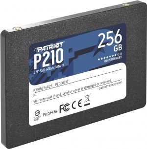SSD|PATRIOT|P210|256GB|Write speed 400 MBytes/sec|Read speed 500 MBytes/sec|2,5"|TBW 120 TB|P210S256G25