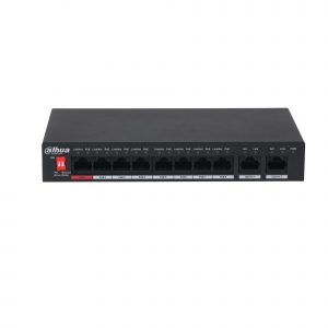 Switch|DAHUA|PFS3010-8ET-96-V2|Desktop/pedestal|PoE ports 8|96 Watts|DH-PFS3010-8ET-96-V2