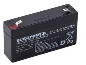 BATTERY 6V 4.5AH VRLA/EP4.5-6 EUROPOWER EMU